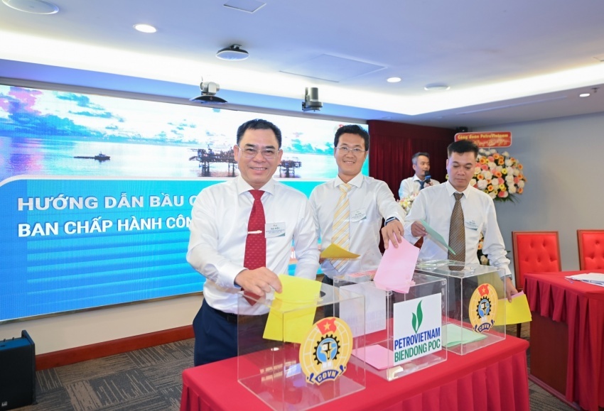  88 đại biểu đại diện cho 213 người lao động BIENDONG POC bầu cử tại Đại hội Công đoàn BIENDONG POC khóa VI, nhiệm kỳ 2025-2030
