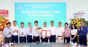 PVPGB công bố và trao quyết định bổ nhiệm Giám đốc NMNĐ Sông Hậu 1