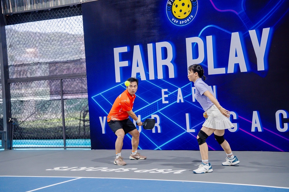 Môn mới Pickleball tại hội thao năm nay thu hút rất đông VĐV tham gia