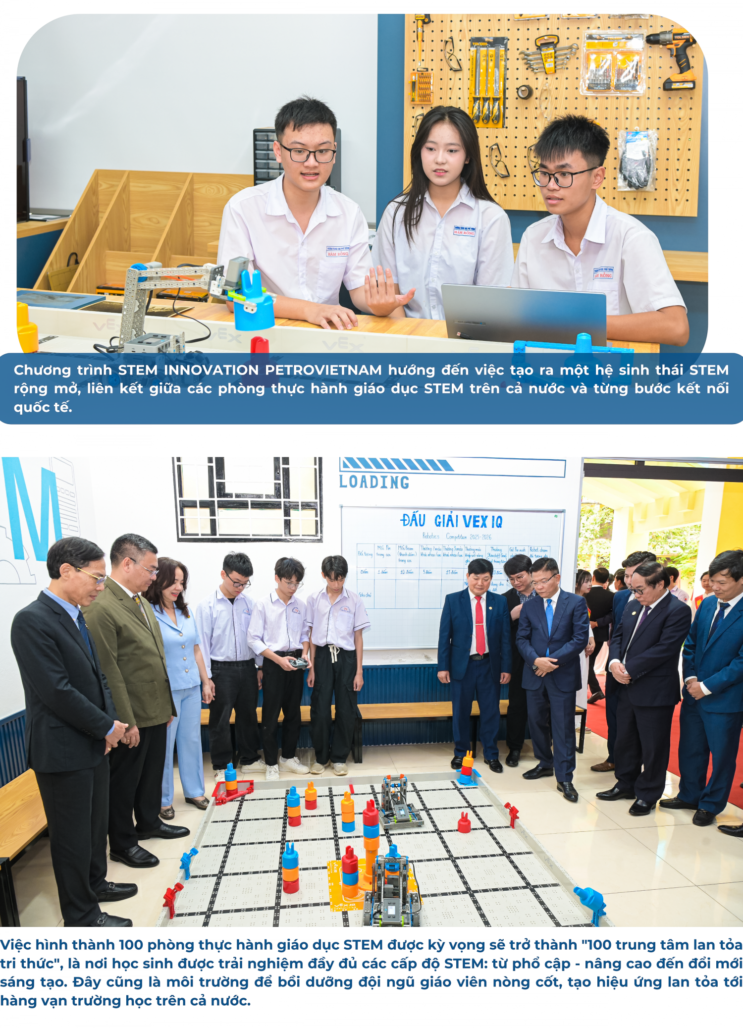 Niềm vui và kỳ vọng của thầy trò Trường THPT Hàm Rồng và THPT chuyên Lam Sơn khi đón nhận phòng STEM mới