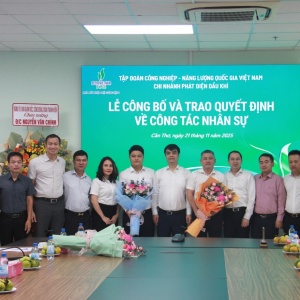 PVPGB công bố quyết định nhân sự Bí thư Đảng ủy và Phó Giám đốc NMNĐ Sông Hậu 1