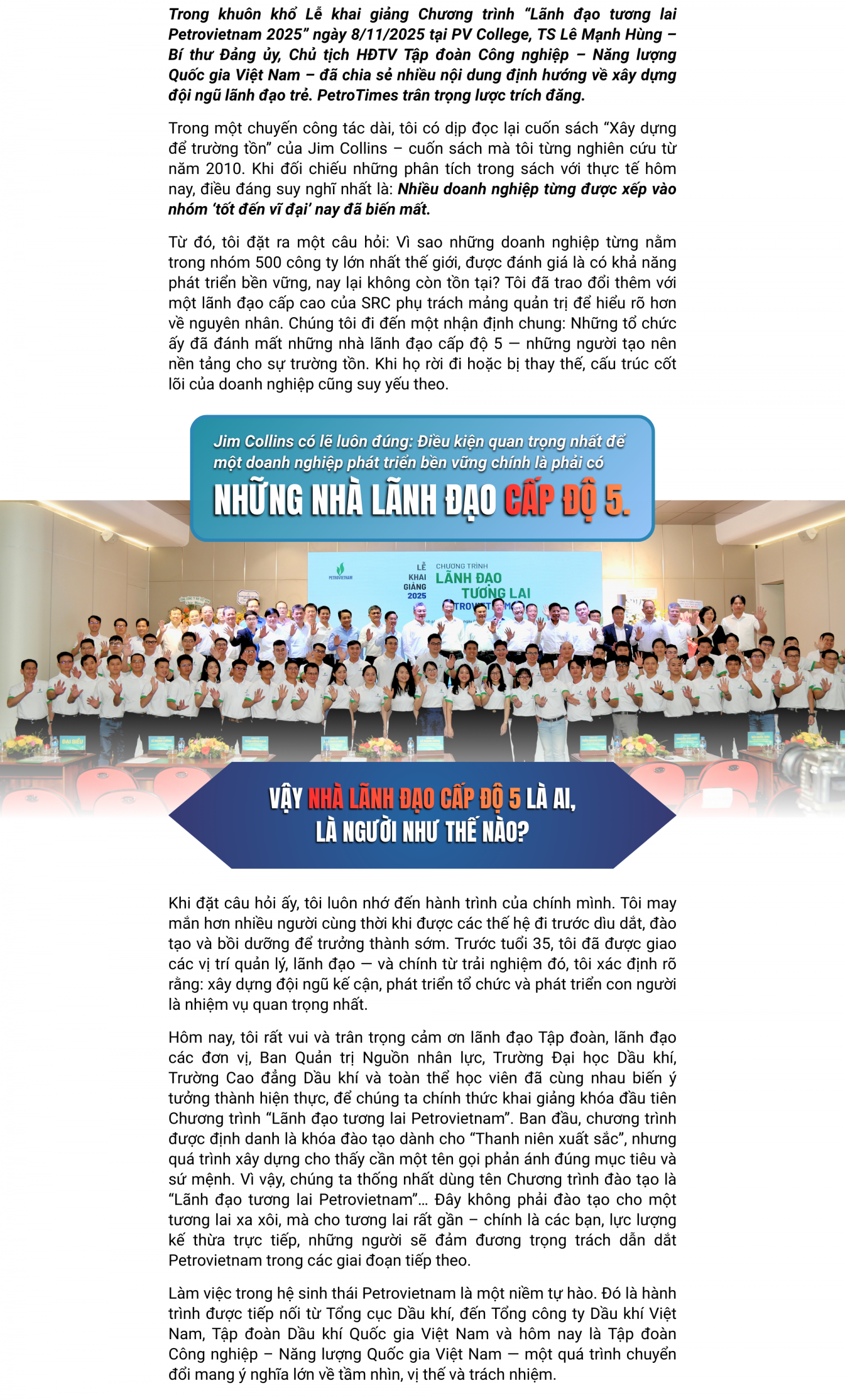 [E-Magazine] Khát vọng Petrovietnam: Kiến tạo thế hệ lãnh đạo cho tương lai