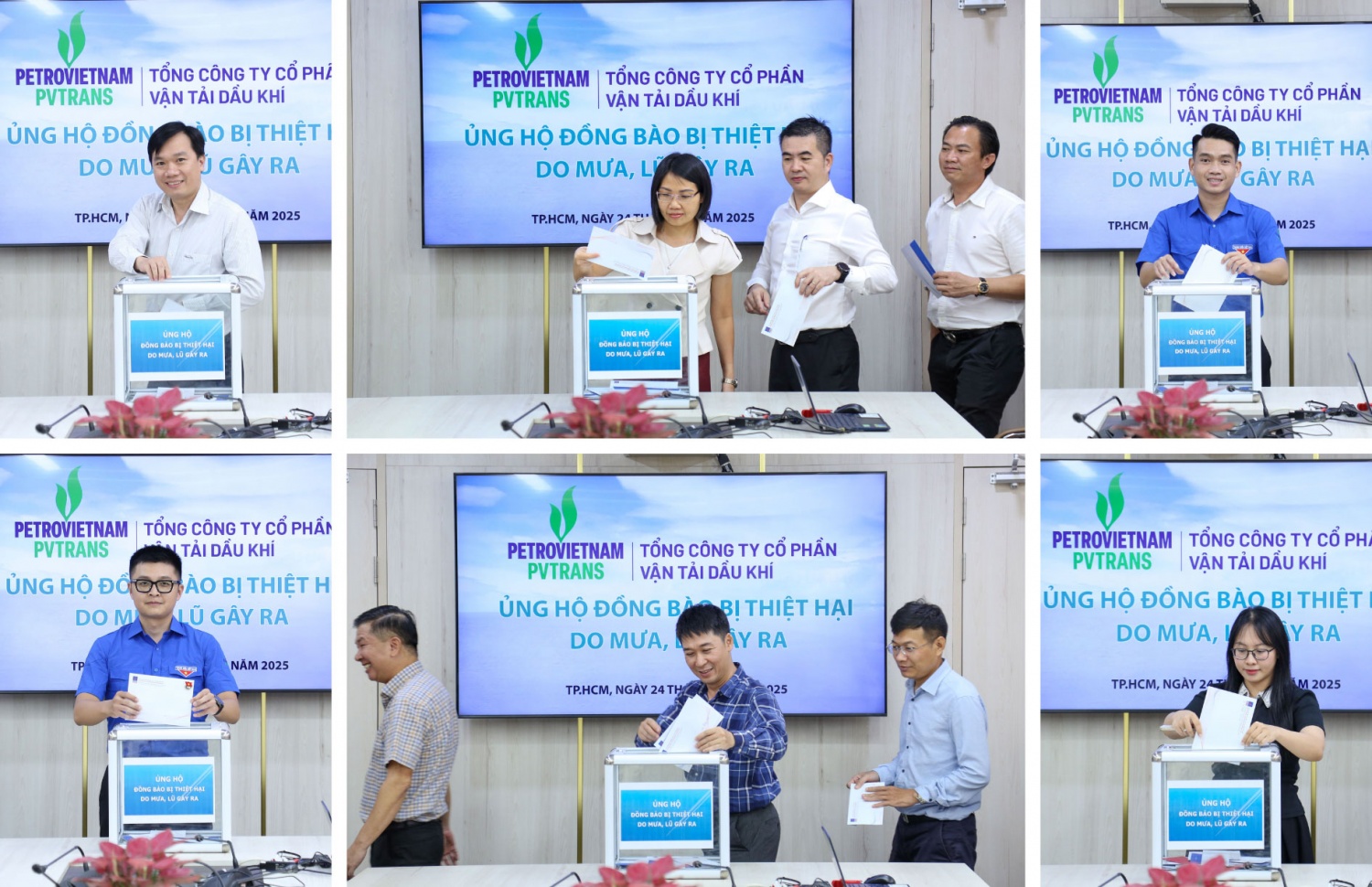 Các đơn vị Petrovietnam đồng loạt phát động quyên góp ủng hộ đồng bào vùng lũ Các đơn vị Petrovietnam đồng loạt phát động quyên góp ủng hộ đồng bào vùng lũ