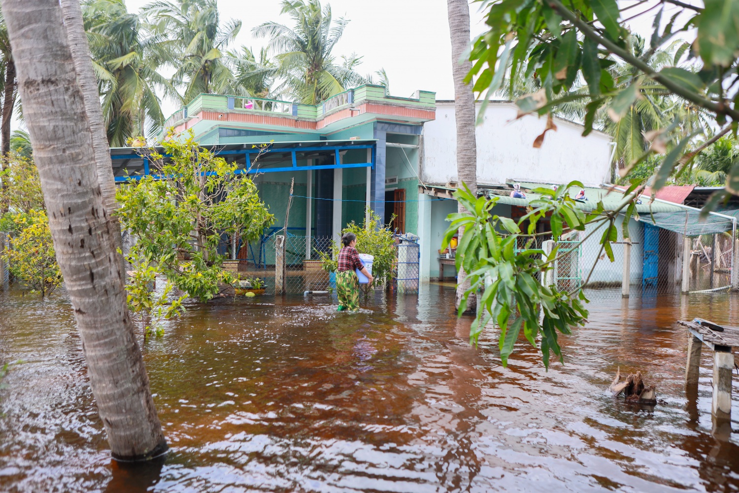 Tại xã Xuân Lộc, còn khoảng 100 hộ dân đang sống trong cảnh ngập lụt. Tại xã Xuân Lộc, còn khoảng 100 hộ dân đang sống trong cảnh ngập lụt.