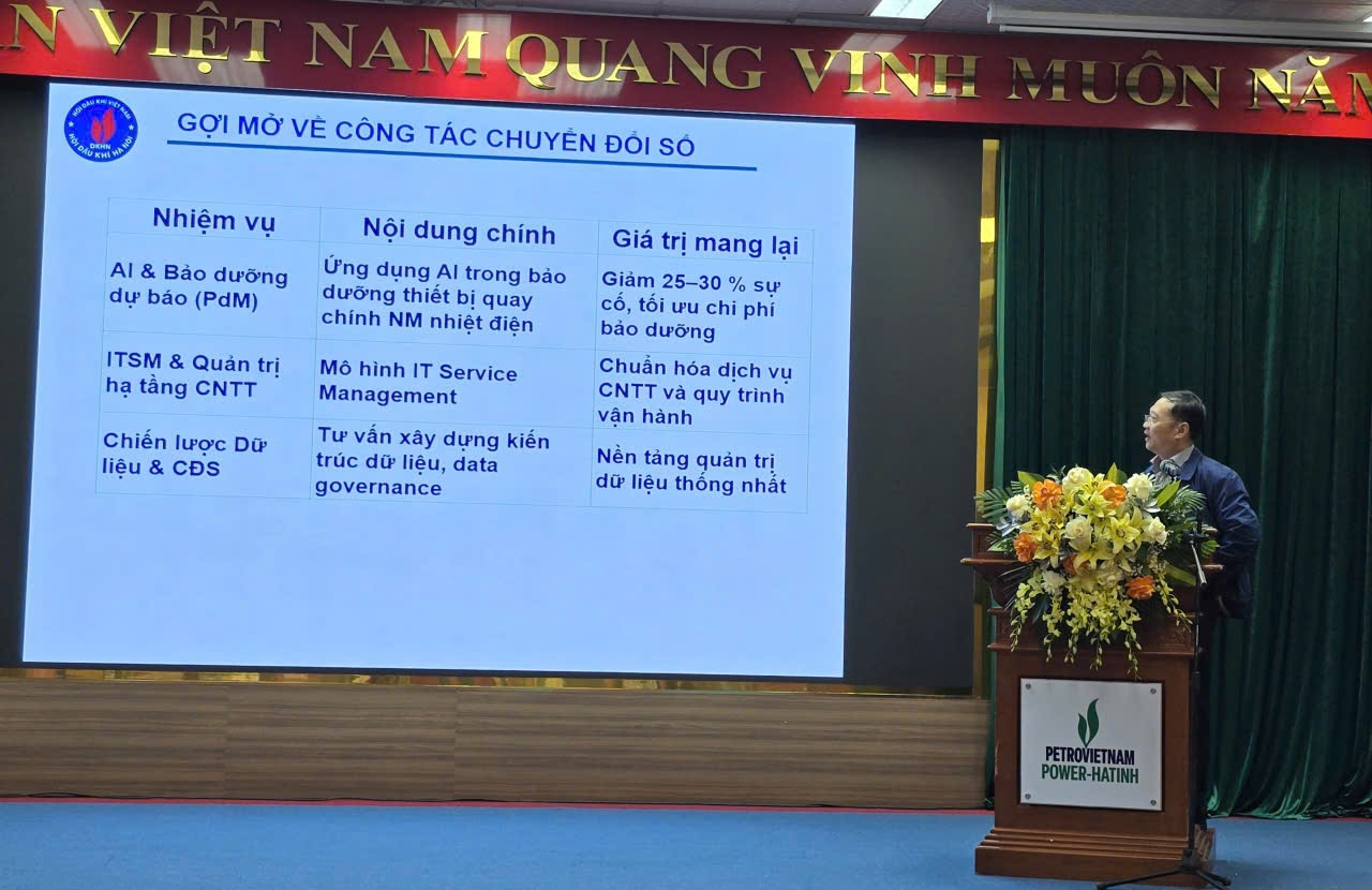 Hội Dầu khí Hà Nội chia sẻ kinh nghiệm chuyển đổi số tại Nhà máy Nhiệt điện Vũng Áng 1