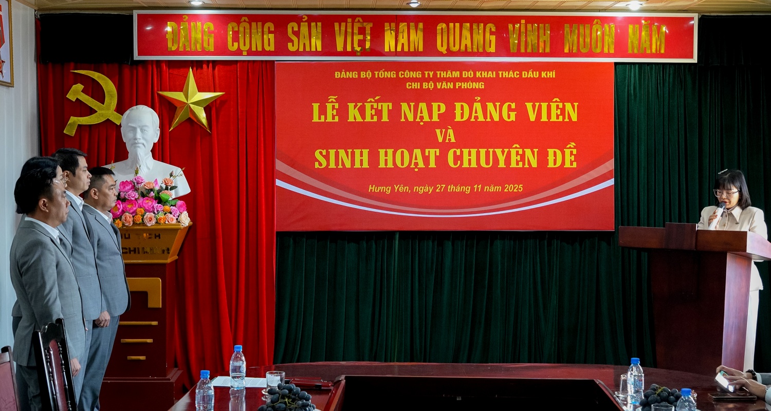 Chi bộ Văn phòng PVEP tổ chức về nguồn và kết nạp đảng viên tại Khu lưu niệm Công trình Dầu khí Chi bộ Văn phòng PVEP tổ chức về nguồn và kết nạp đảng viên tại Khu lưu niệm Công trình Dầu khí