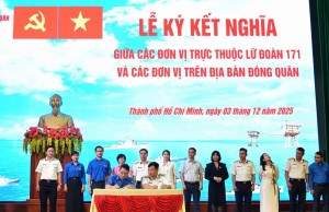 Đoàn Thanh niên Vietsovpetro và Xí nghiệp Xây lắp kết nghĩa với Lữ đoàn 171