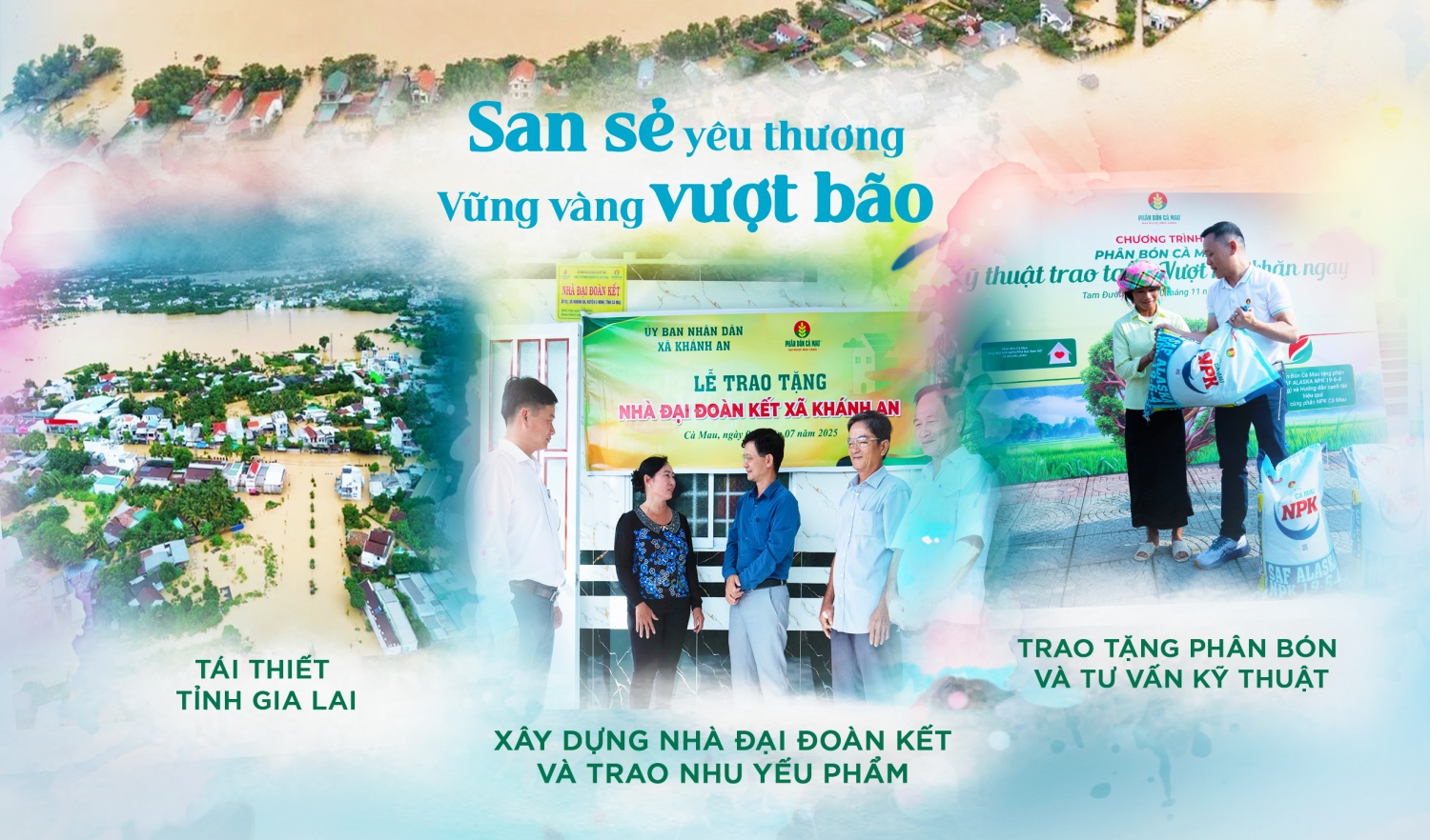 Phân Bón Cà Mau: Chung tay san sẻ với đồng bào vùng bão lũ