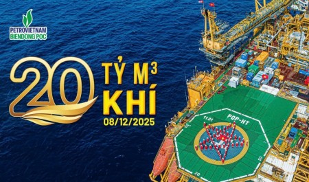BIENDONG POC cán mốc 20 tỷ m³ khí tại cụm mỏ Hải Thạch – Mộc Tinh