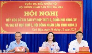 Đại biểu Quốc hội Lê Mạnh Hùng tham gia tiếp xúc cử tri tại Cà Mau sau Kỳ họp thứ 10, Quốc hội khóa XV
