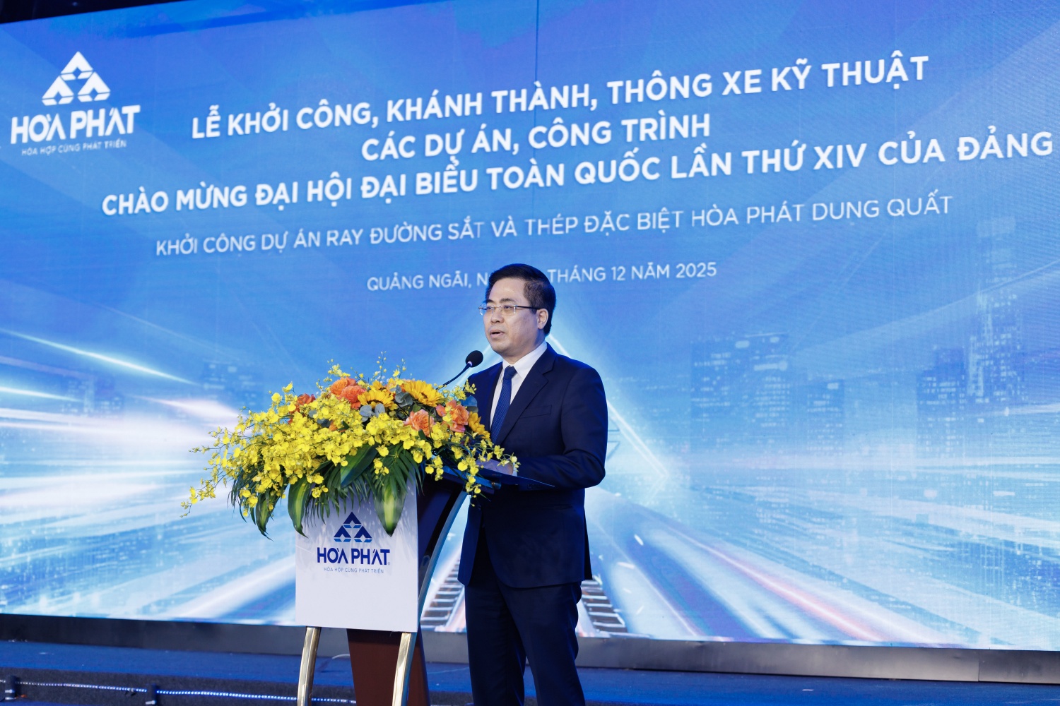Hòa Phát khởi công Nhà máy sản xuất ray cao tốc và thép đặc biệt