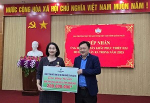 Người lao động PVSM ủng hộ 200 triệu đồng hỗ trợ khắc phục hậu quả lũ lụt tại Quảng Ngãi