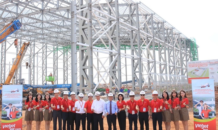 Vietjet cất nóc hangar chuẩn quốc tế, khai trương chuyến bay tới Cảng Hàng không quốc tế Long Thành