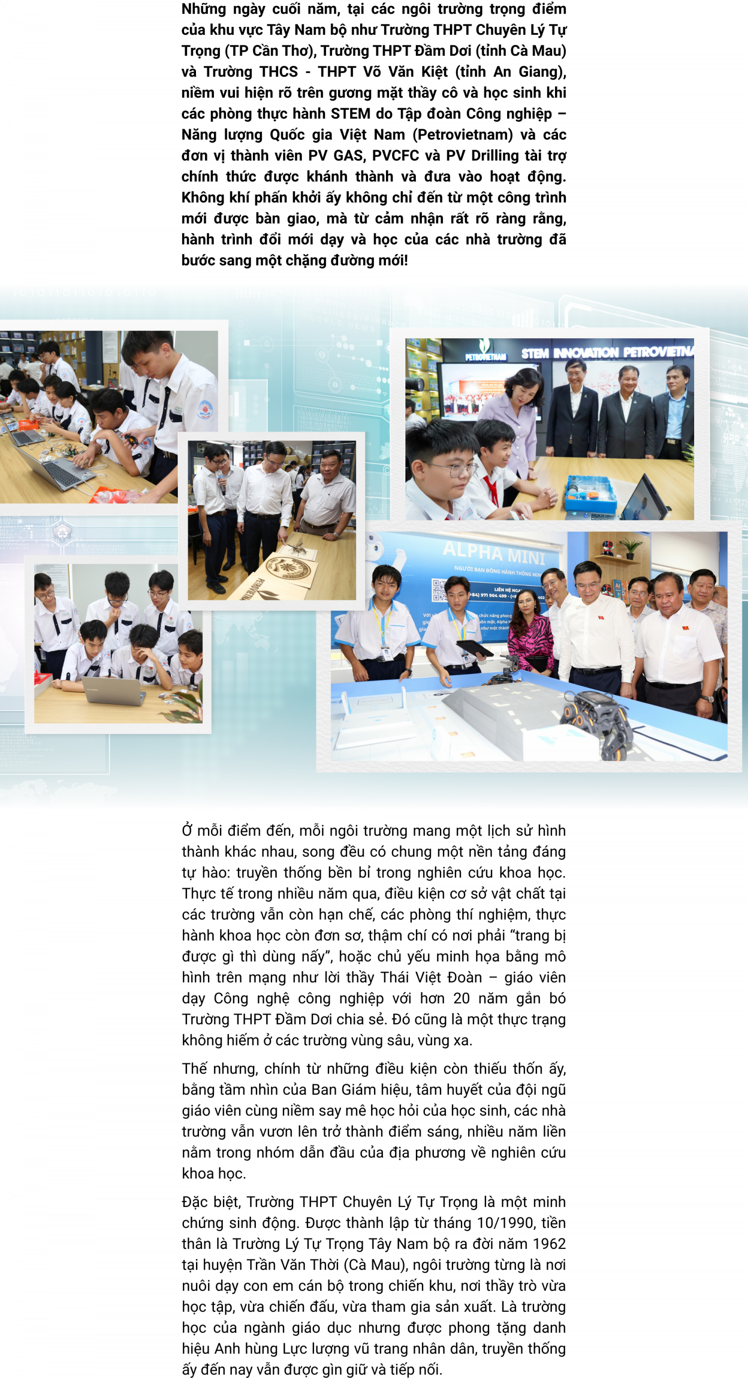 [E-magazine] STEM Innovation Petrovietnam: Hiện thực hóa khát vọng đột phá giáo dục ở Đồng bằng sông Cửu Long