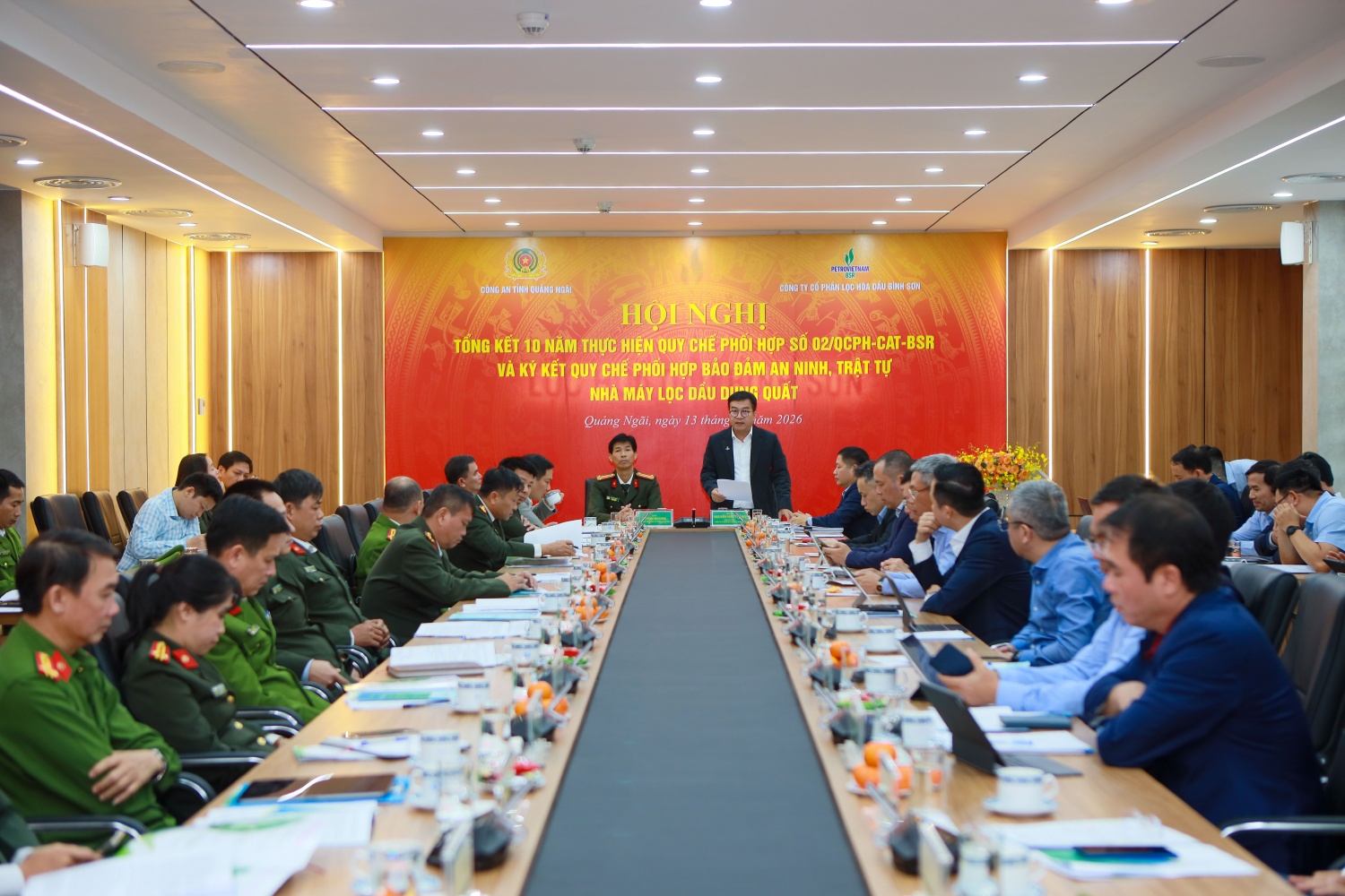 BSR và Công an tỉnh Quảng Ngãi tăng cường phối hợp bảo đảm an ninh, an toàn NMLD Dung Quất