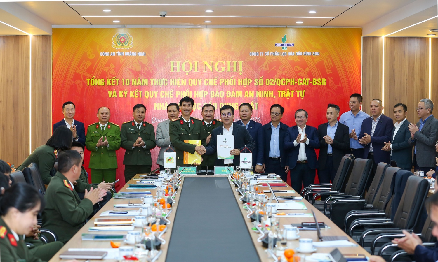 BSR và Công an tỉnh Quảng Ngãi tăng cường phối hợp bảo đảm an ninh, an toàn NMLD Dung Quất