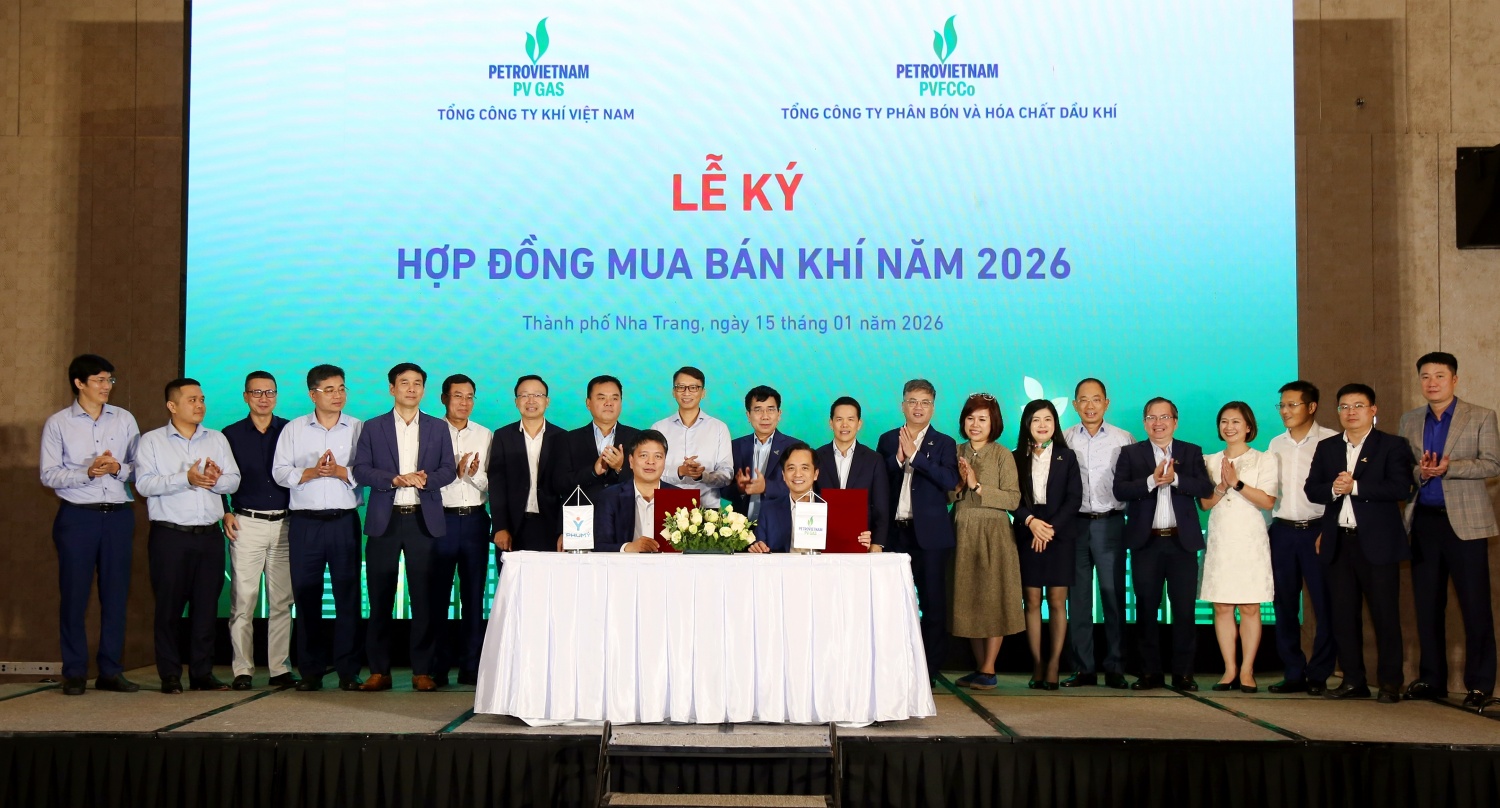 PV GAS và PVFCCo - Phú Mỹ ký kết Hợp đồng mua bán khí năm 2026