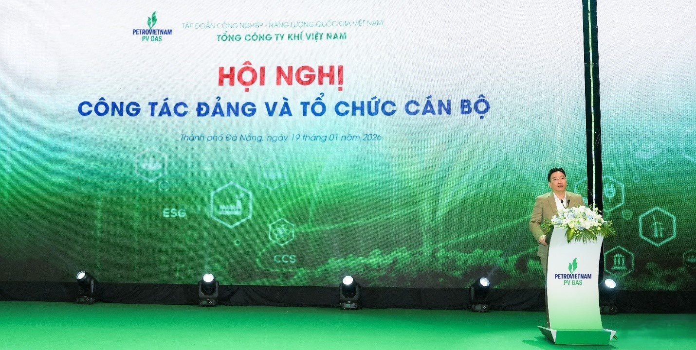 Bí thư Đảng ủy, Chủ tịch Hội đồng Quản trị PV GAS Nguyễn Thanh Bình phát biểu khai mạc Hội nghị