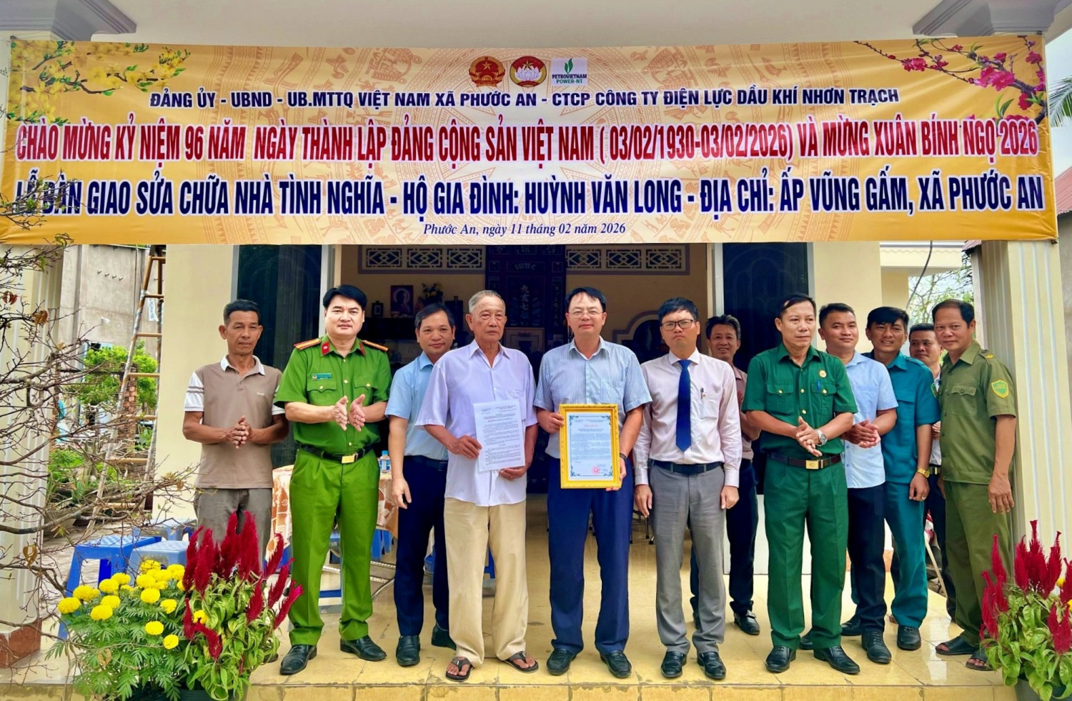 PV Power NT bàn giao công trình sửa chữa nhà tình nghĩa tại Đồng Nai