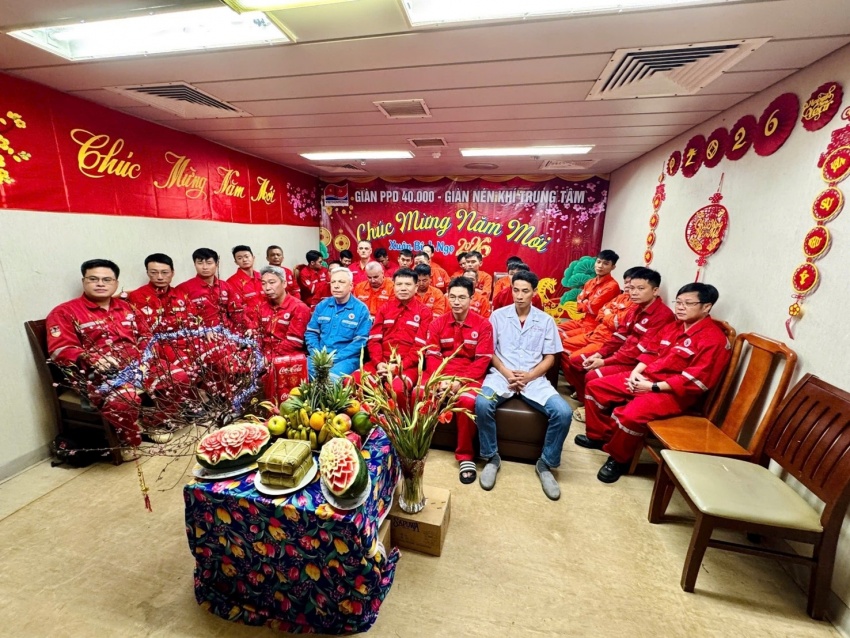 Sắc xuân rộn ràng trên giàn MSP-PPD 40.000 và giàn nén khí Trung tâm