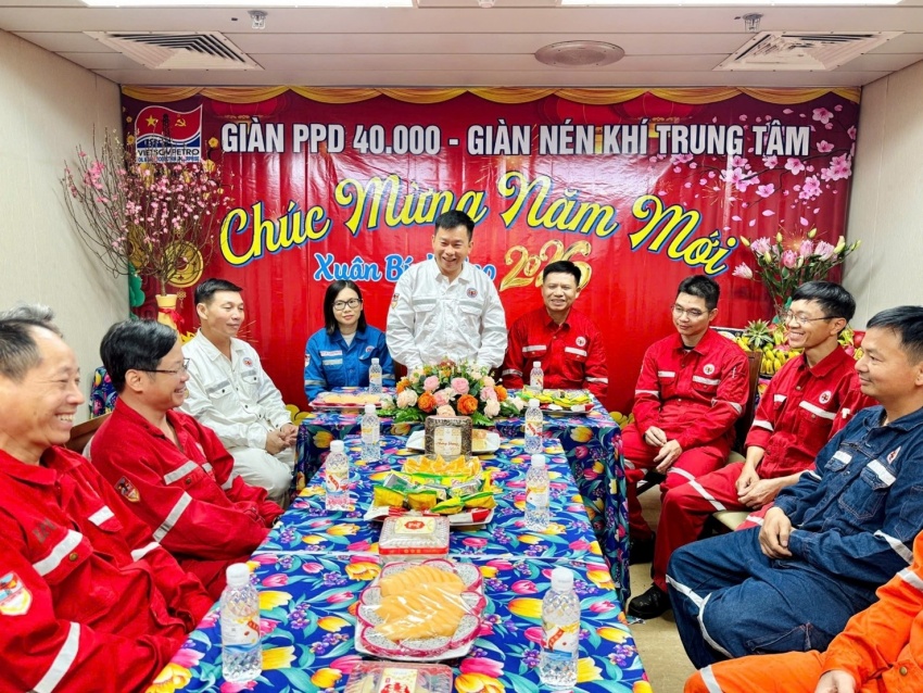 Sắc xuân rộn ràng trên giàn MSP-PPD 40.000 và giàn nén khí Trung tâm