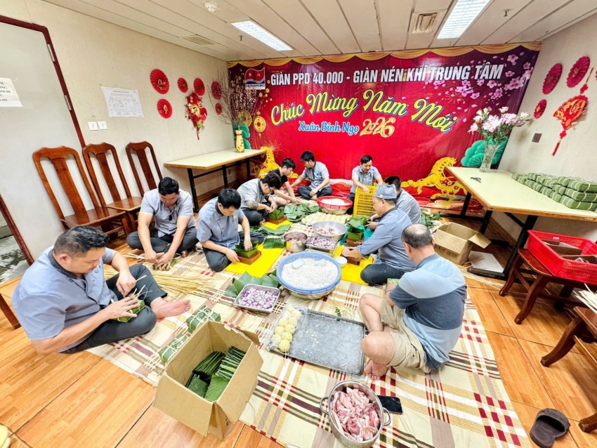 Sắc xuân rộn ràng trên giàn MSP-PPD 40.000 và giàn nén khí Trung tâm