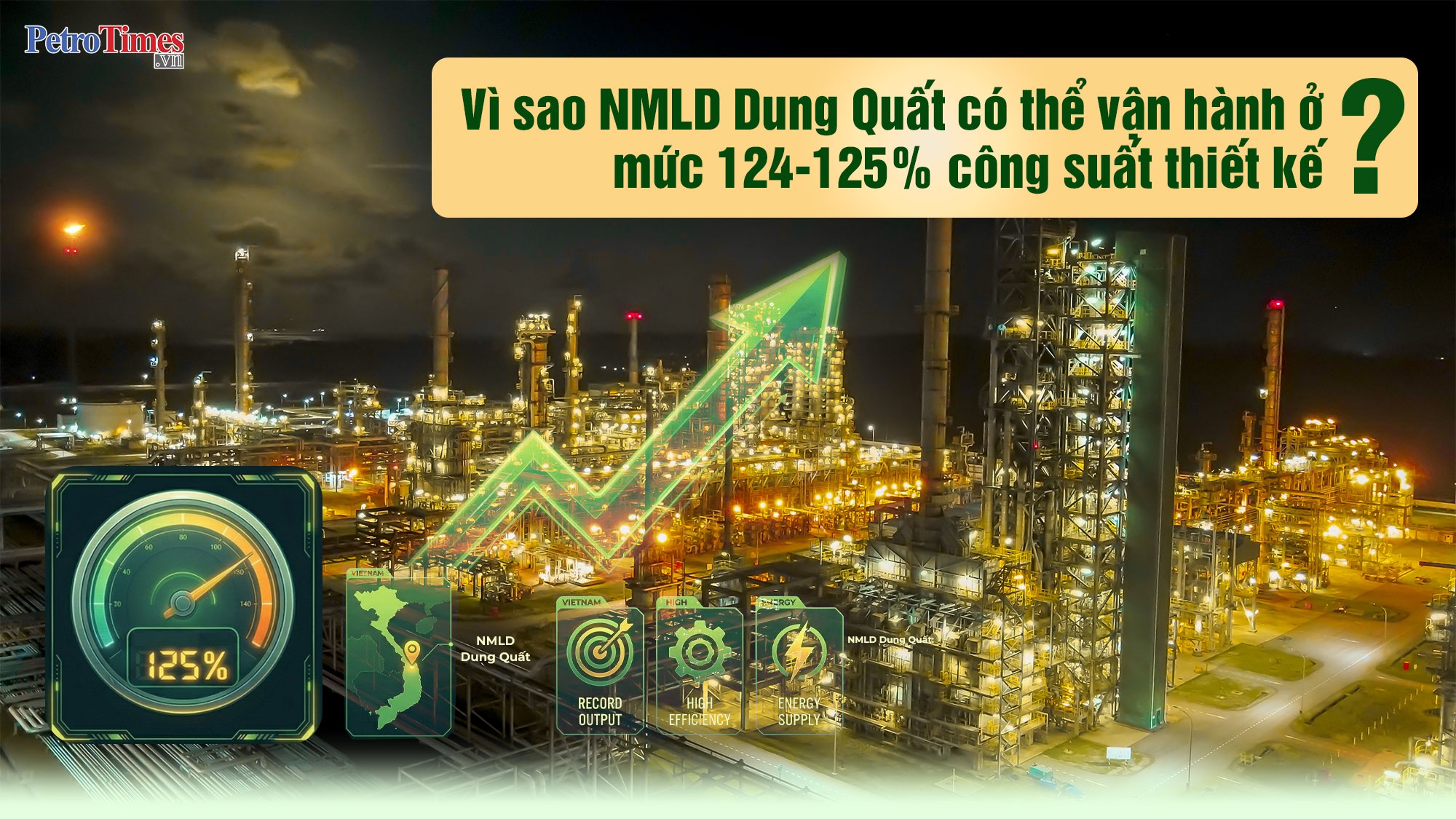Vì sao NMLD Dung Quất có thể vận hành ở mức 124-125% công suất thiết kế?