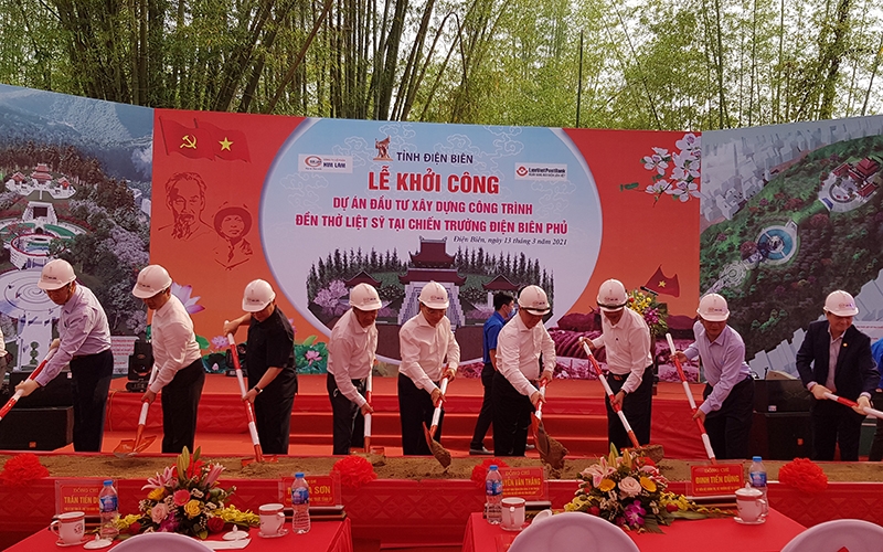 Khởi công xây dựng đền thờ liệt sĩ tại chiến trường Điện Biên Phủ