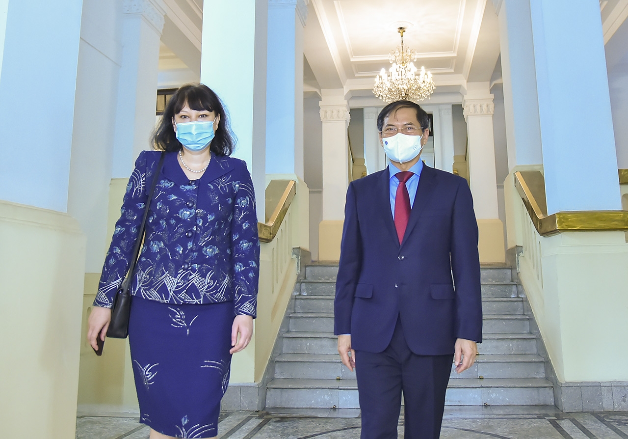 Bộ trưởng Ngoại giao Bùi Thanh Sơn tiếp Đại sứ Rumani