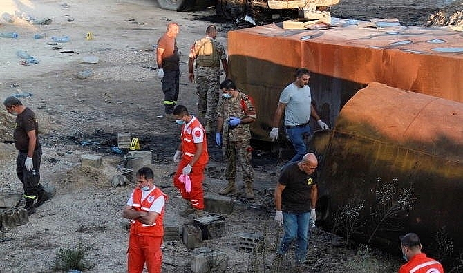 Lebanon: Nổ xe bồn, 20 người chết