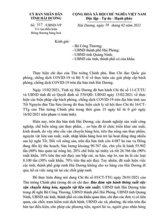 Hải Dương phản ứng như thế nào khi Hải Phòng tạm dừng tiếp nhận hàng hóa? - 2