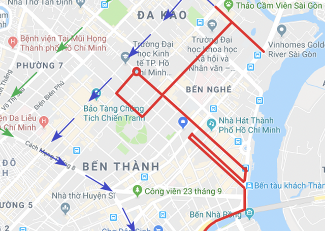 Cấm xe nhiều tuyến đường trung tâm Sài Gòn 2 ngày cuối tuần - 3 Cấm xe nhiều tuyến đường trung tâm Sài Gòn 2 ngày cuối tuần - 3
