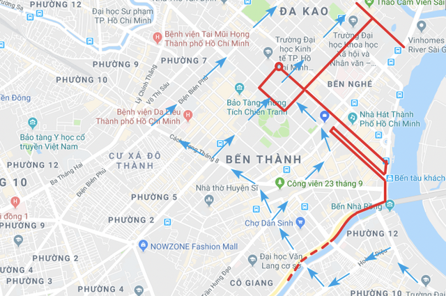 Cấm xe nhiều tuyến đường trung tâm Sài Gòn 2 ngày cuối tuần - 1 Cấm xe nhiều tuyến đường trung tâm Sài Gòn 2 ngày cuối tuần - 1