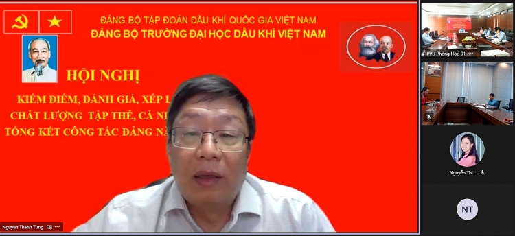 Đảng ủy PVU tổ chức Hội nghị Kiểm điểm tự phê bình và phê bình, tổng kết công tác Đảng năm 2021