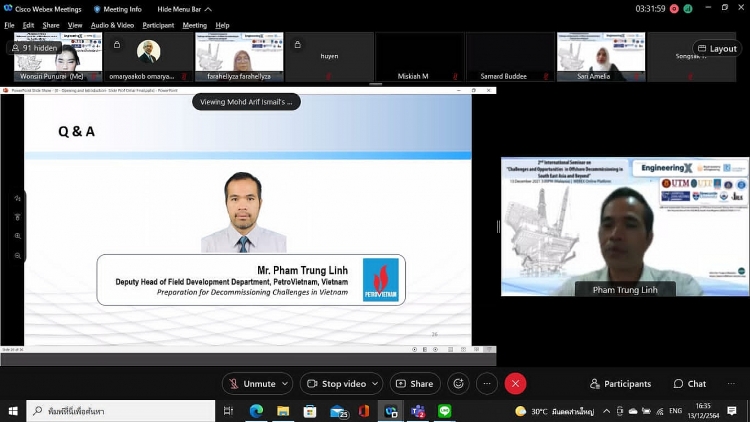 PVU tổ chức Hội thảo quốc tế về thử thách và cơ hội trong thu dọn mỏ ngoài khơi