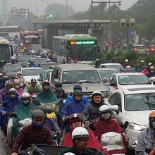 ba buoc de cam han xe may trong trung tam ha noi