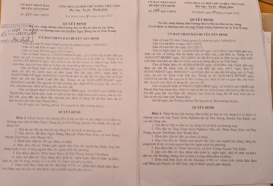 Yên Định (Thanh Hóa): Có “lách luật’ để xây dựng dự án “Làng du lịch Yên Trung”? Yên Định (Thanh Hóa): Có “lách luật’ để xây dựng dự án “Làng du lịch Yên Trung”?