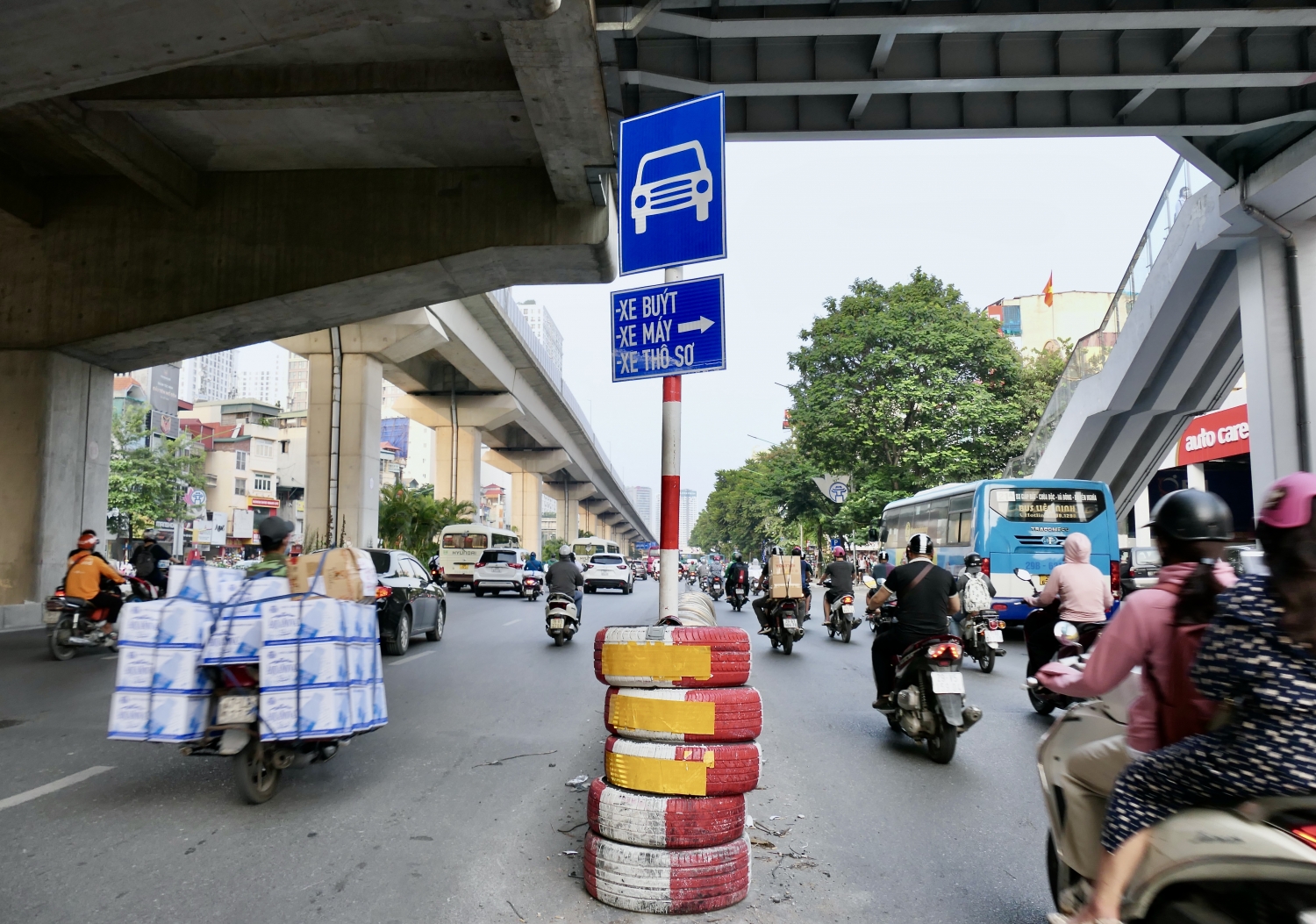 Biến báo phân làn “có cũng như không”