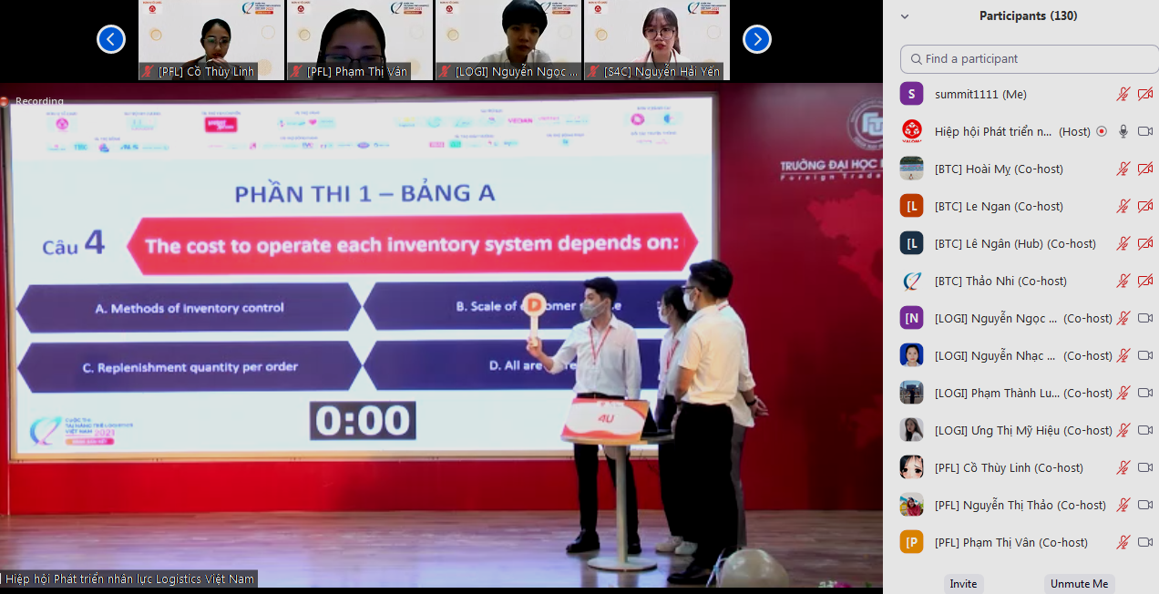 12 đội lọt vào vòng chung kết cuộc Thi tài năng trẻ Logistics 2021