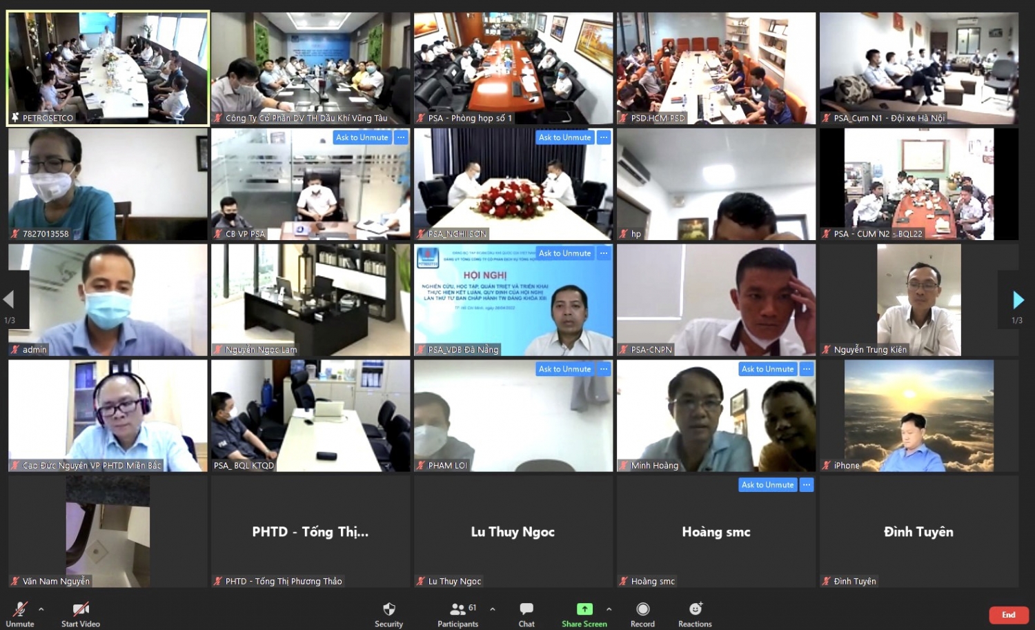 PETROSETCO tổ chức học tập, quán triệt và triển khai thực hiện kết luận, quy định Hội nghị Trung ương 4 khóa XIII