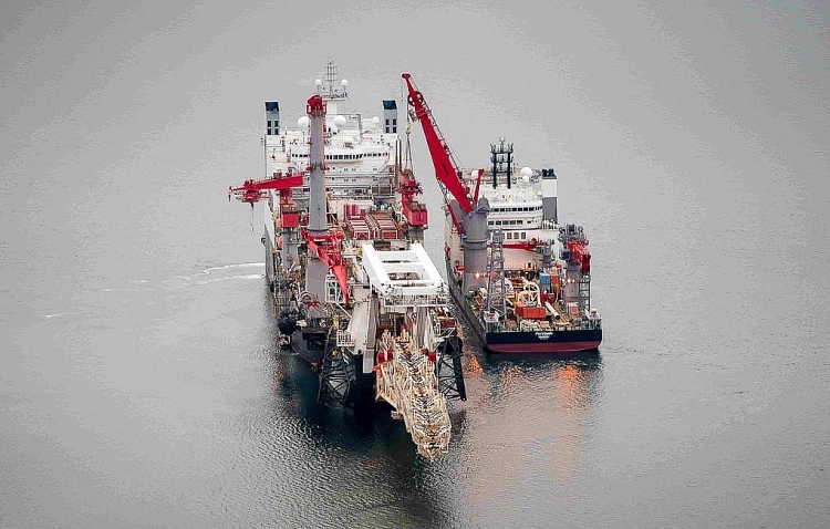 Rất nhiều tàu hải quân, tàu chiến tăng cường hoạt động trong khu vực xây dựng Nord Stream 2