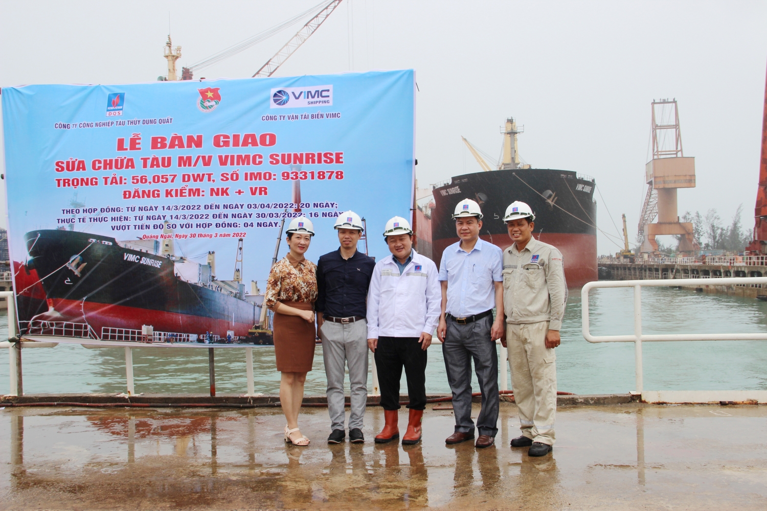 Vượt tiến độ, DQS bàn giao sớm tàu VIMC Sunrise cho chủ đầu tư