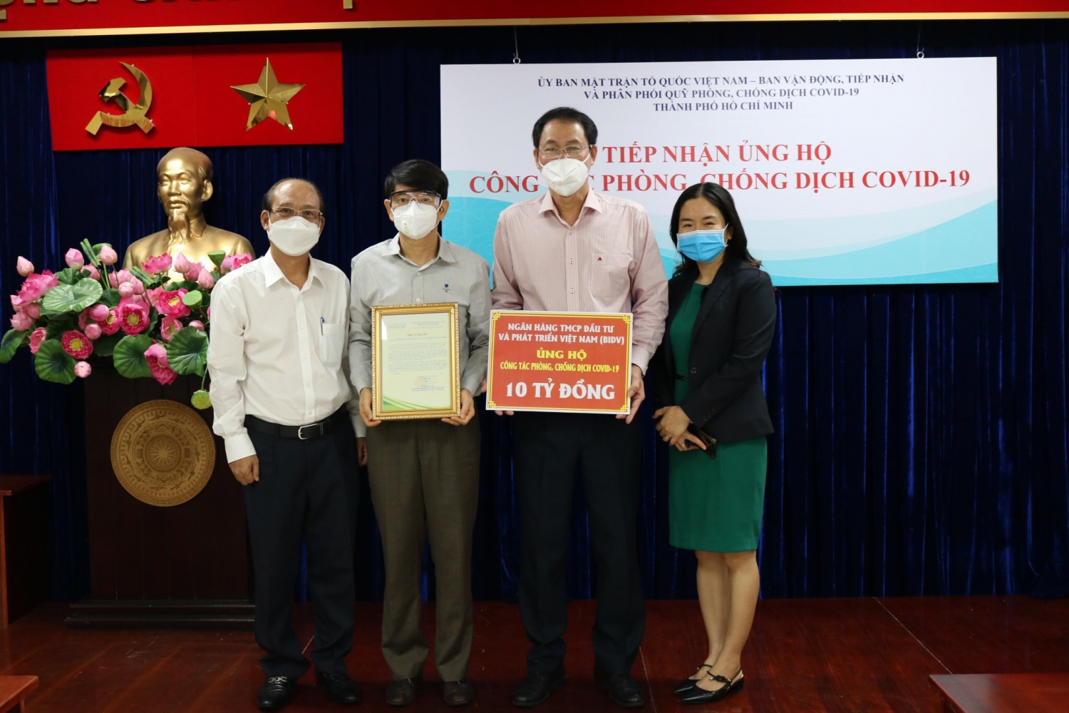 BIDV ủng hộ 10 tỷ đồng phòng, chống dịch COVID-19 tại TP HCM