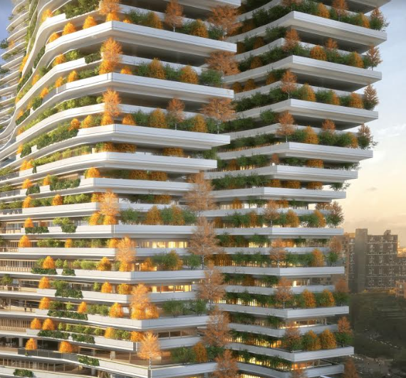 Thiết kế sáng tạo với tòa tháp cao nhất thế giới đốt cháy Carbon ở New York, Mỹ Tòa tháp cao nhất thế giới đốt cháy carbon sắp ra đời