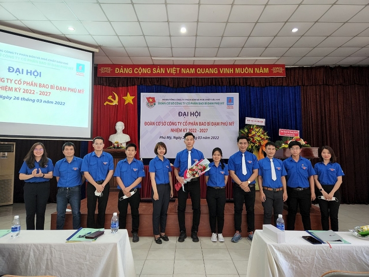 Đoàn cơ sở Nhà máy Đạm Phú Mỹ và Công ty Bao bì Đạm Phú Mỹ tổ chức thành công Đại hội Đoàn nhiệm kỳ 2022-2027